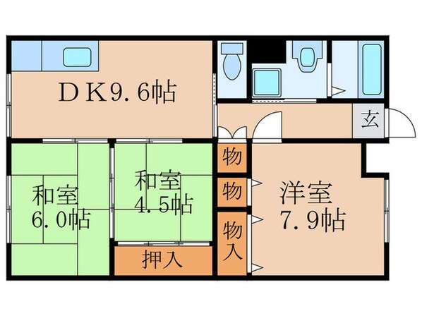 グリーンハイツ正宗の物件間取画像